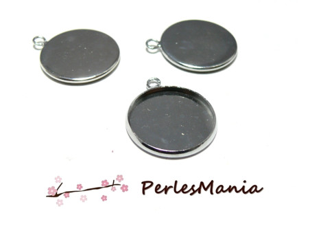 10 support de pendentif ACIER INOXYDABLE attache ronde 10mm, DIY 