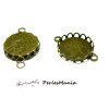 10 SUPPORT CONNECTEUR ROND VAGUE BRONZE  18mm ID 31903, DIY 