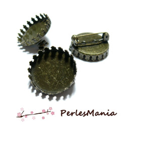 Supports de Broche Griffe 20mm Bronze – Plateau Cabochon 20mm Laiton