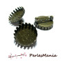2 support de BROCHE GRIFFE   20mm BRONZE ID 26168 