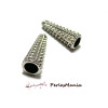 10 grandes calottes  coupelles CONE ETHNIQUE vieil argent 2B5579, DIY 
