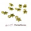 80 PENDENTIFS BRELOQUES ETOILES COULEUR OR DORE 10x8mm 