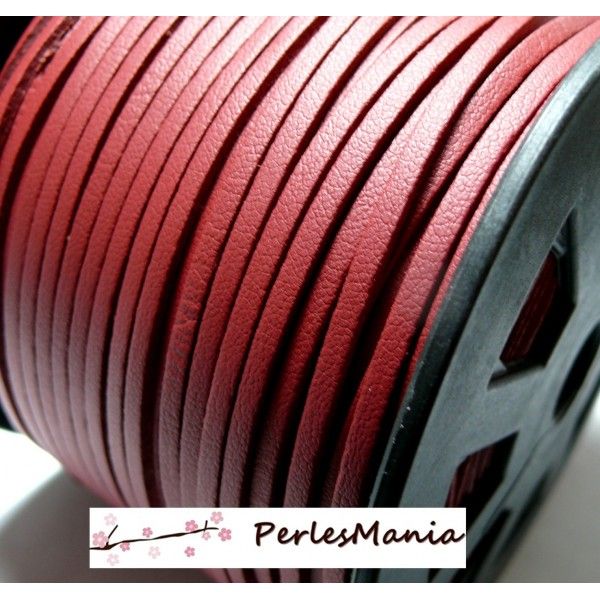 10m de cordon en suédine aspect cuir Rouge Vin PG001517 qualité 