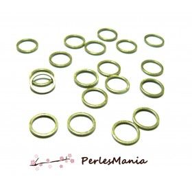 100 pendentifs grand anneau connecteur fermé rond BRONZE 8mm H187811 