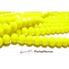 1 fil d'environ 135 perles Rondelles Verre Facettée  JAUNE 4 par 3mm Couleur 11 