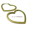 1  grand coeur saint valentin Bronze P4108  fournitures pour création de bijoux 