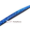 1m de cordon plat 7mm BLEU style paillette simili cuir H107, DIY 