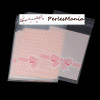 100 SACHETS PLASTIQUES  NOEUD FOND ROSE A POIS EMBALLAGE CADEAU 