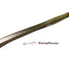 50 cm de cordon plat 6mm DORE style paillette disco simili cuir, DIY 