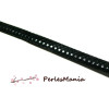 2m de cordon plat 6mm NOIR style paillette disco simili cuir, DIY 