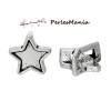 20 Slides passants ETOILES VIEIL ARGENT  S42898 pour cordon, DIY 