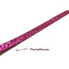 1m de cordon plat 7mm FUSCHIA style paillette simili cuir H106, DIY 