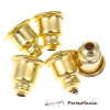 100 embouts poussoir tube  pour Boucle d'oreille puce  DORE, DIY 