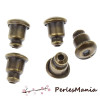 100 embouts poussoir tube  pour Boucle d'oreille puce BRONZE, DIY 