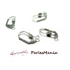 5 paires Boucle d'oreille DORMEUSE ROND acier inoxydable ref358, DIY 