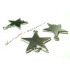 2 breloques argent connecteur etoile QA2828 ARGENT PLATINE 