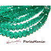 Perles à facettes rondelles en verre 6x7mm Vert émeraude