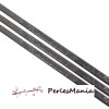 1m de cordon plat 8mm Imitation serpent BIFACE NOIR  ref253, DIY 