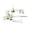 50  Boucle d'oreille clou puce Plateau lisse  8mm Qualité EXTRA  argent platine 
