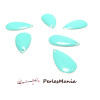 20 SEQUINS EMAILLES FORME GOUTTE D'EAU BLEU CIEL 21mm, DIY 