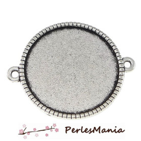 Connecteurs Pendentif Torsade Vieil Argent 12mm – Laiton