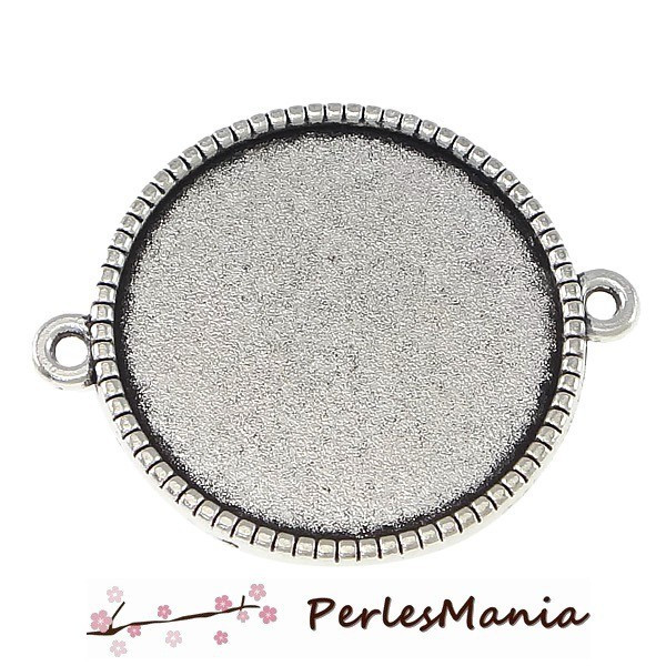 Connecteurs Pendentif Torsade Vieil Argent 12mm – Laiton