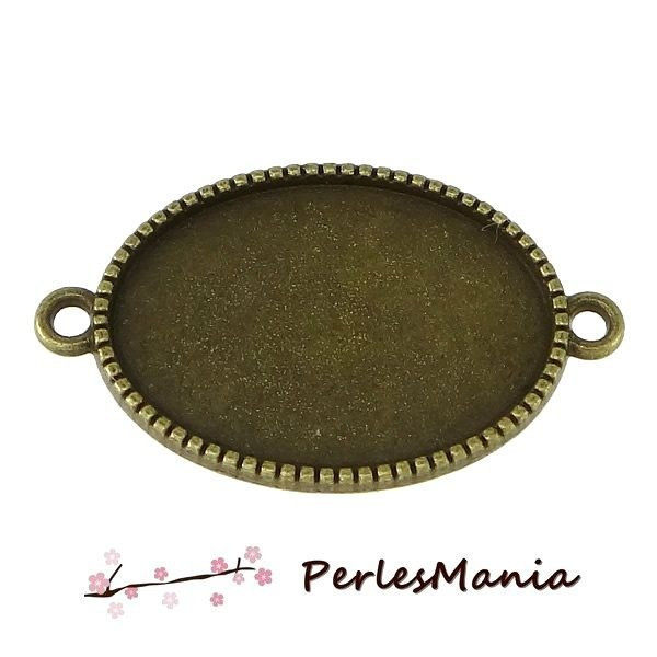 Pendentifs Connecteur Torsade Ovale 25x18mm Bronze – Laiton DIY