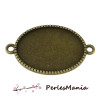 Supports de pendentifs CONNECTEUR Torsade BRONZE OVALE 13 par 18mm