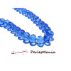 1 fil d'environ 72 perles à facettes rondelles en verre  6 par 8mm Bleu 2J1136 