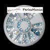 BOITE  DE 240 STRASS ROND ONGLES NAIL ART TON BLEU S69712, DIY 