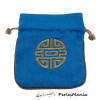 1 pochette sachet cadeau lin BLEU ( 115 par 140mm) 
