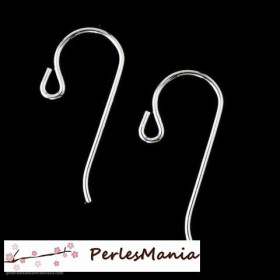 20 Boucle d'oreille  crochet SIMPLE ACIER INOXYDABLE 27 par 11mm, diy 