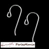 20 Boucle d'oreille  crochet SIMPLE ACIER INOXYDABLE 27 par 11mm, diy 