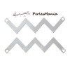 20 pendentifs connecteur CHEVRON ARGENT PLATINE, DIY 