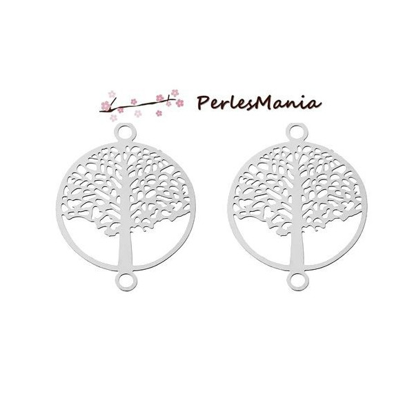 Estampes Filigrane Connecteur Arbre 19x15mm – Acier Inoxydable