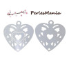 ESTAMPES FILIGRANE COEUR EN ACIER INOXYDABLE S69114, DIY création de bijoux raffinés