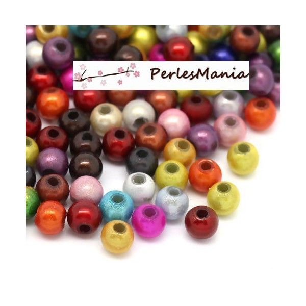 500 PERLES ILLUSIONS MAGIQUES MIRACLE ROND MULTICOLORES 4mm, DIY 