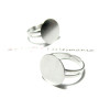 2 supports de bague plateau double 15 mm QUALITE ARGENT PLATINE 