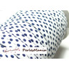 Ruban biais spaghetti  à pois Bleu marine et blanc 7mm
