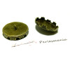 10 supports 15mm Boutons  ROND COURONNE BRONZE pour création de bijoux  pour création de bijoux 