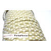 Ruban biais spaghetti  à pois Beige et blanc 7mm