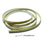 90 cm de cordon plat  Simili Cuir Paillette sequins DORE 6mm ref 6 