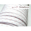 ruban biais spaghetti  à pois rose pale et blanc 7mm 70480-431