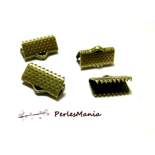 PAX 100 GRIFFE PINCE ATTACHE RUBAN  16mm BRONZE serre fils, DIY 