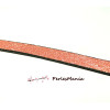 20 cm Cordon Simili Cuir  PLAT 10mm ROSE  SAUMON DORE, DIY 