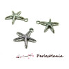 10 pendentifs breloque etoiles de mer 2B2216 VIEL ARGENT , DIY 