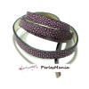 1m de cordon cuir plat 10mm Imitation caviar VIOLET LILAS, DIY 