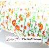 1 rouleau de 25m ruban biais spaghetti  fleuri 7mm 70600-95 