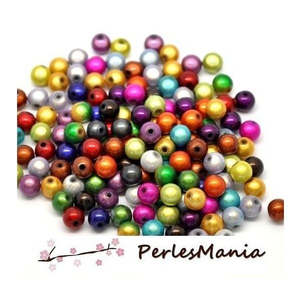PERLES ILLUSIONS MAGIQUES MIRACLE  MULTICOLORES 6mm