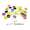20 sequins médaillons émaillés biface rond 10mm MULTICOLORE 
